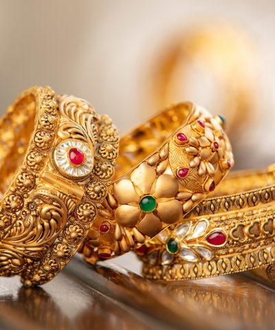 Fancy,Designer,Antique,Golden,Bracelets,For,Woman,Fashion,Studio,Shot.